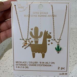 Llama and Cactus Necklaces
